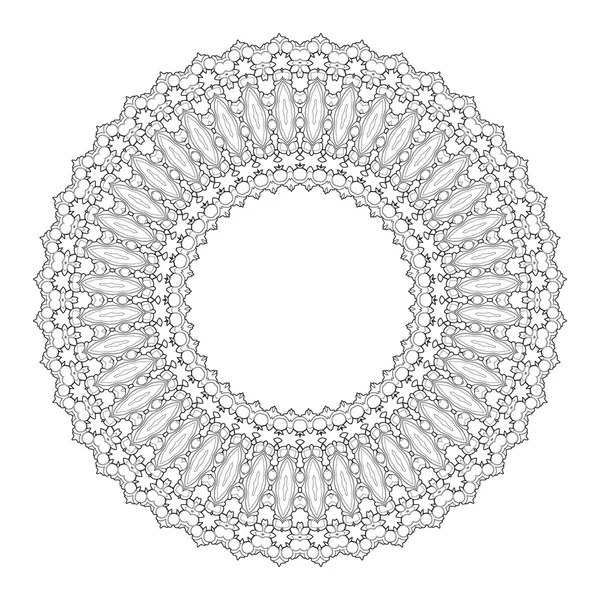 Vector mooie Deco zwarte Mandala. — Stockvector