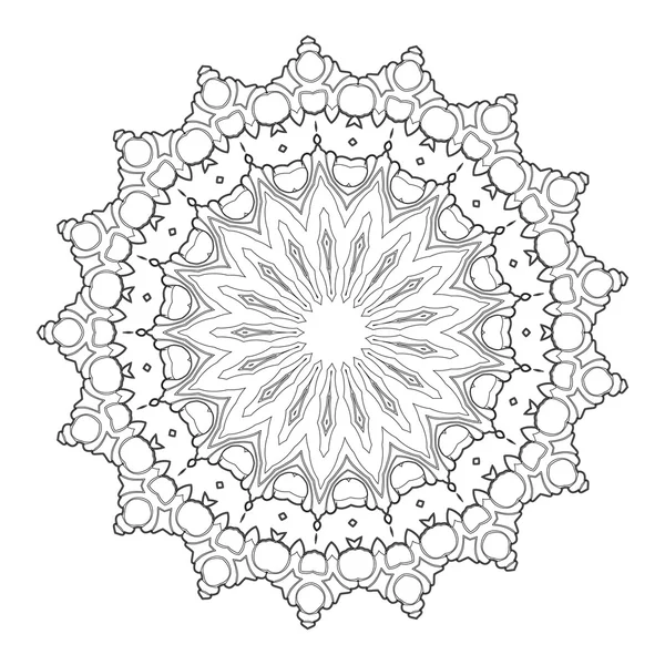 Vektorové krásný Deco černé Mandala. — Stockový vektor