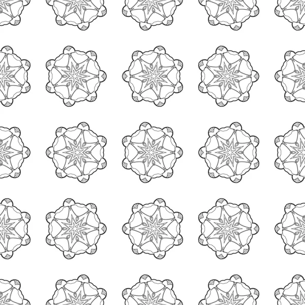 Naadloze Contour bloemmotief — Stockvector