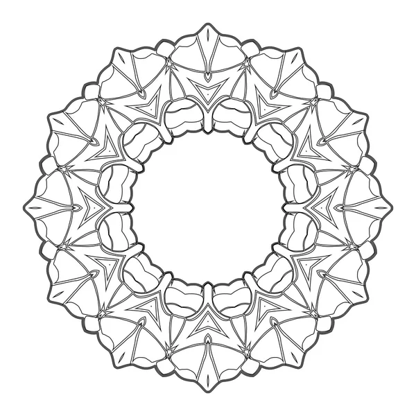 Vektorové krásný Deco černé Mandala. — Stockový vektor