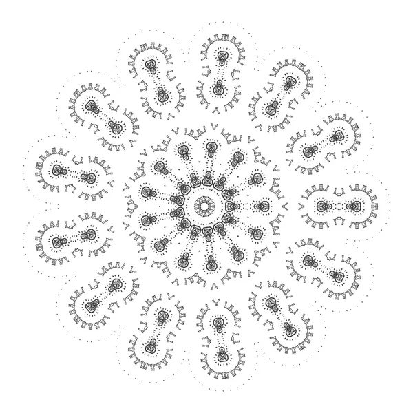 Vector mooie Deco zwarte Mandala. — Stockvector