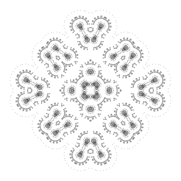 Vecteur Belle Déco Mandala Noir . — Image vectorielle