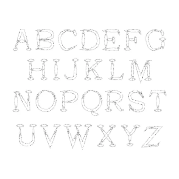 Alphabet anglais cursif — Image vectorielle