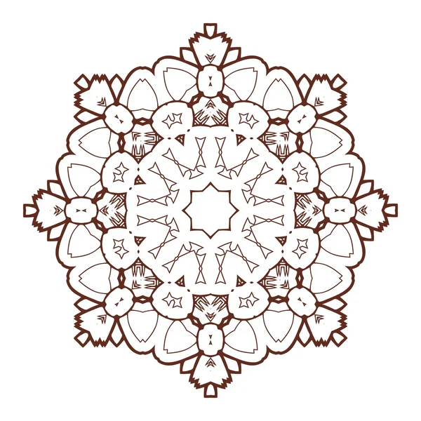 Vector Hermoso Deco Mandala Negro . — Vector de stock