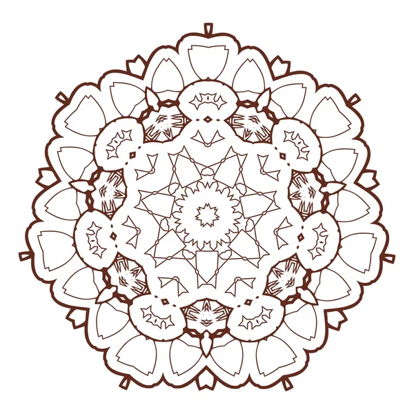 Vetor bonito Deco Mandala Preto . — Vetor de Stock