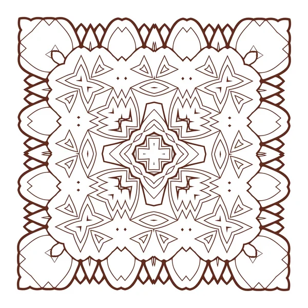 Vector Hermoso Deco Mandala Negro . — Vector de stock