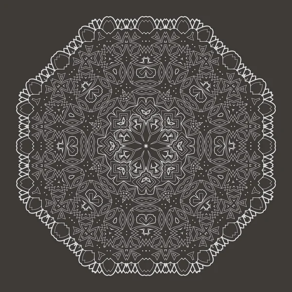 Vektor gyönyörű Deco fekete Mandala. — Stock Vector