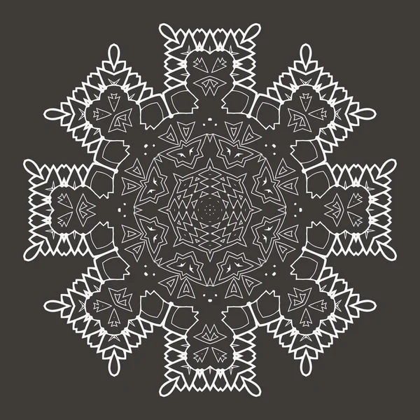 Vektorové krásný Deco černé Mandala. — Stockový vektor