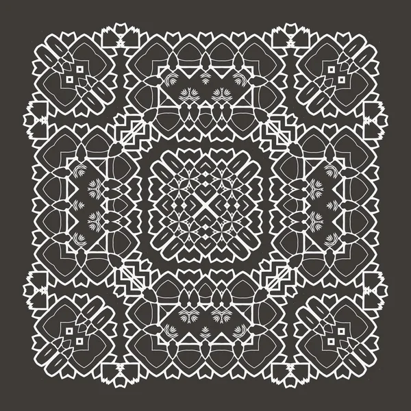 Vettore Bella Deco Mandala nero . — Vettoriale Stock