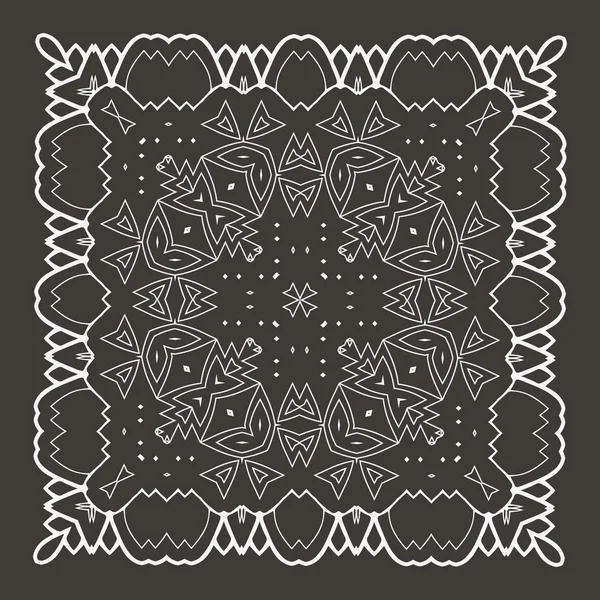 Vector Hermoso Deco Mandala Negro . — Archivo Imágenes Vectoriales