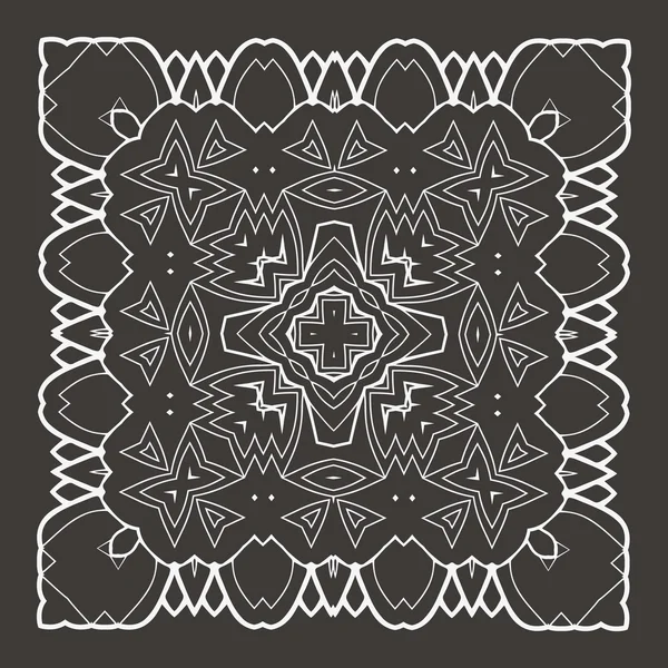 Vetor bonito Deco Mandala Preto . — Vetor de Stock