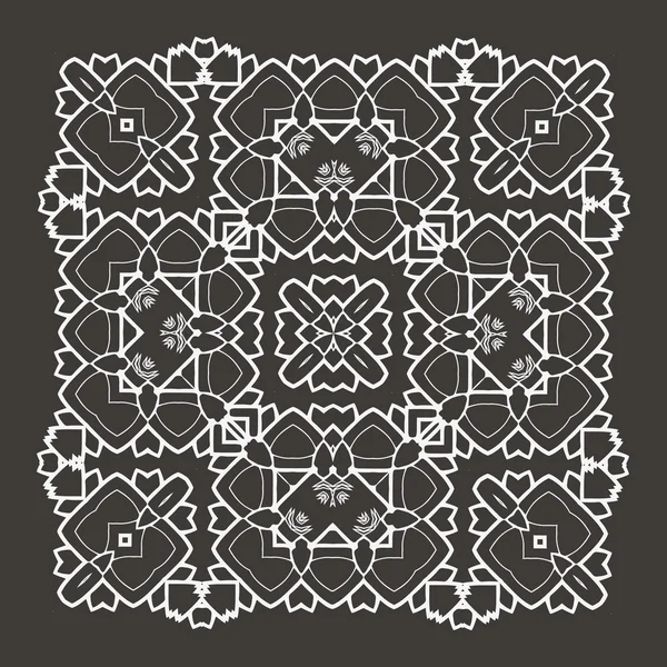 Vettore Bella Deco Mandala nero . — Vettoriale Stock