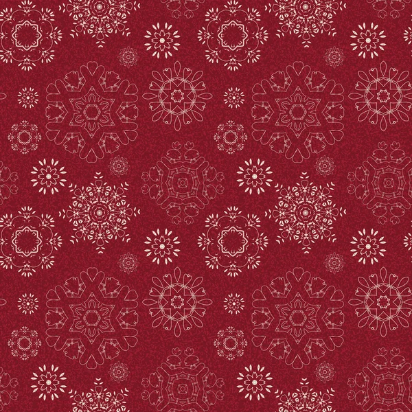 Seamless vintage pattern from snowflakes — Stock Vector