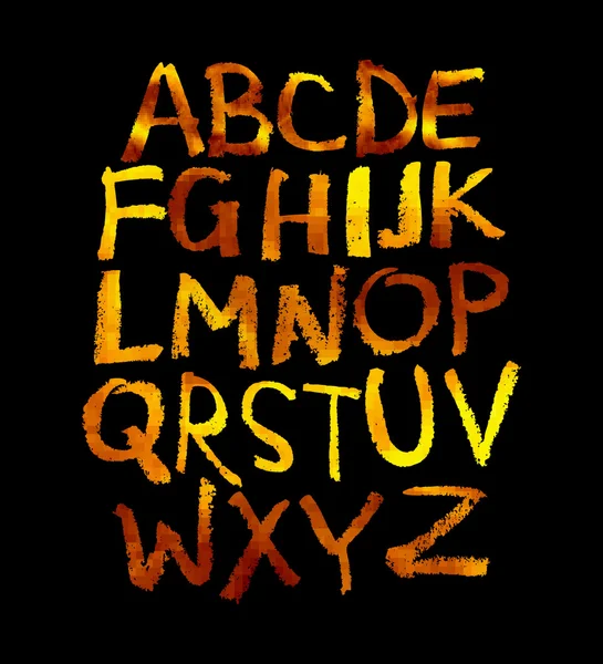 Handschriftliches Alphabet. Vektor — Stockvektor