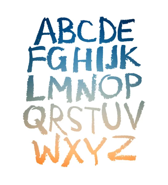 Handschriftliches Alphabet. Vektor — Stockvektor