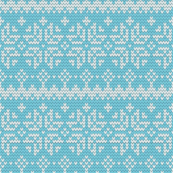 Barevné pletené bezešvé pattern vánoční. — Stockový vektor
