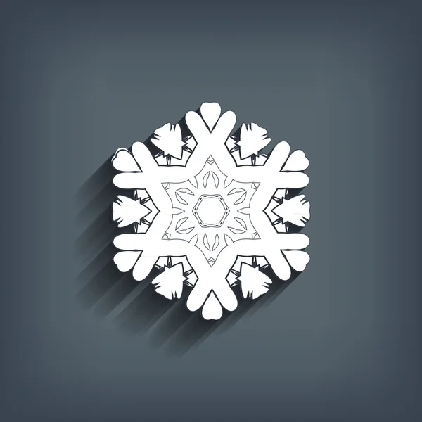 Weihnachten Hintergrund mit Schneeflocken und Streifen — Stockvektor
