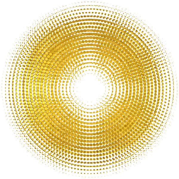 Bannière abstraite lumière dorée demi-ton cercle. Illustration vectorielle — Image vectorielle