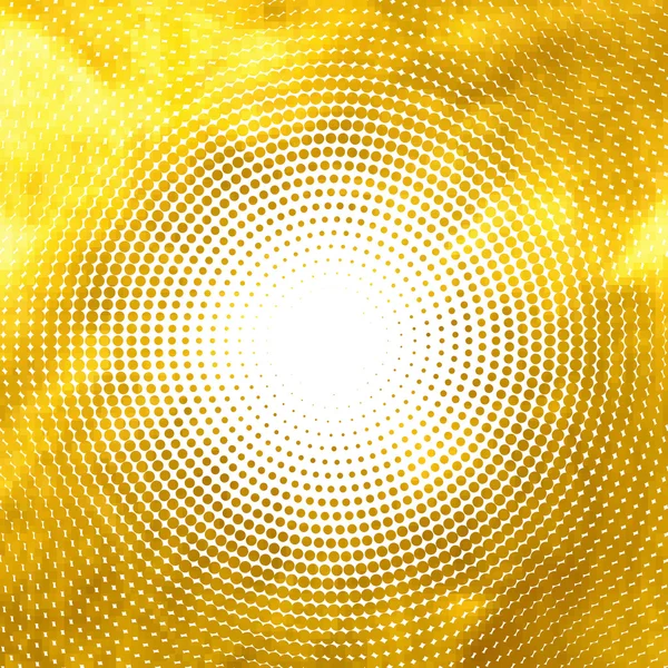 Gold lights abstract banner halftone circle. Vector illustration — Stock Vector