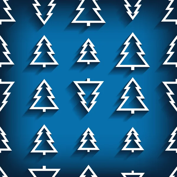 Vektor nahtlose Muster des Weihnachtsbaums — Stockvektor