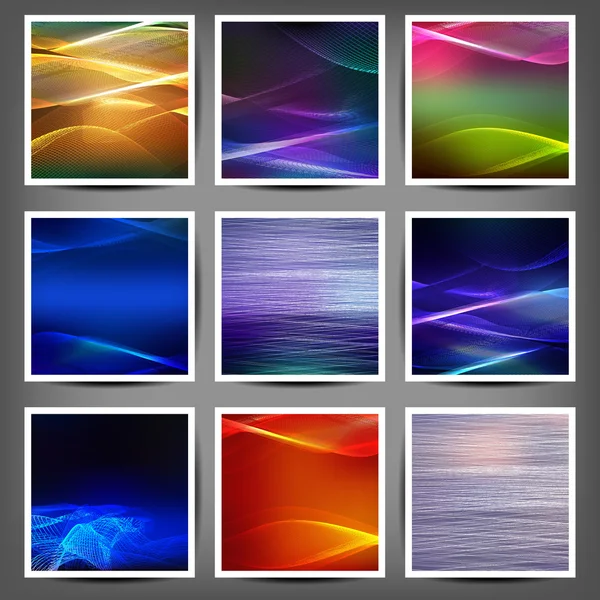 Set of blend abstract color wave — Stock Vector