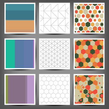 modern tarzda renkli afiş kümesi