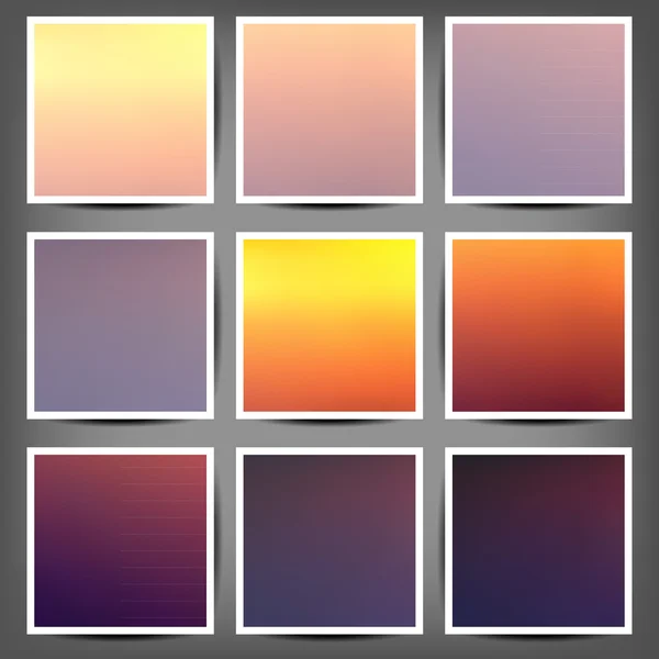 Smooth colorful backgrounds collection with aged effect — Stock Vector