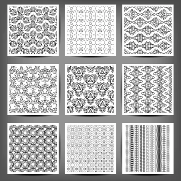 Set of Arabic seamless patterns, vector — Stock Vector