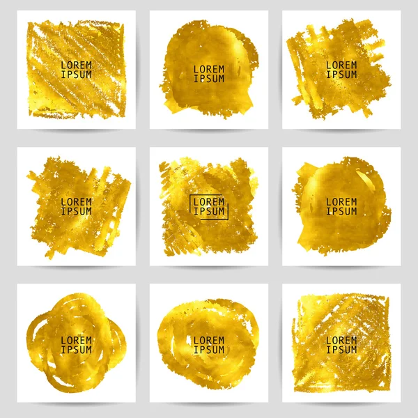 Szett arany bannerek. 10 eps. Vektor — Stock Vector