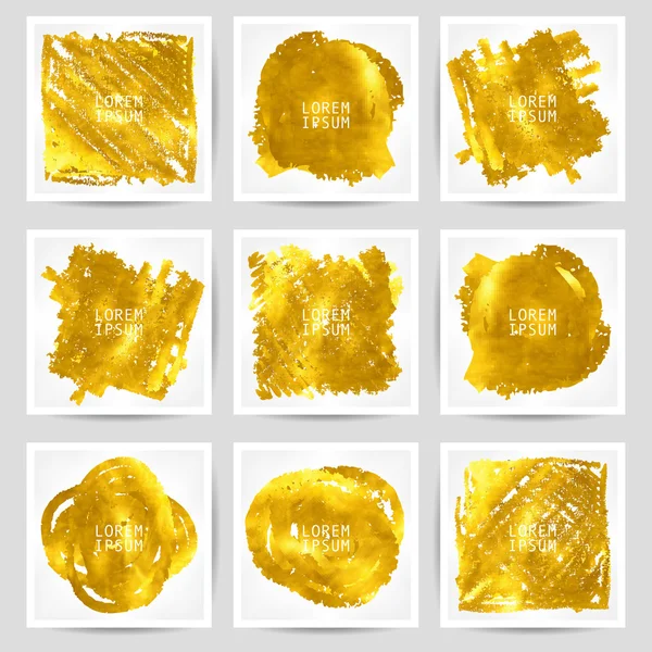 Szett arany bannerek. 10 eps. Vektor — Stock Vector