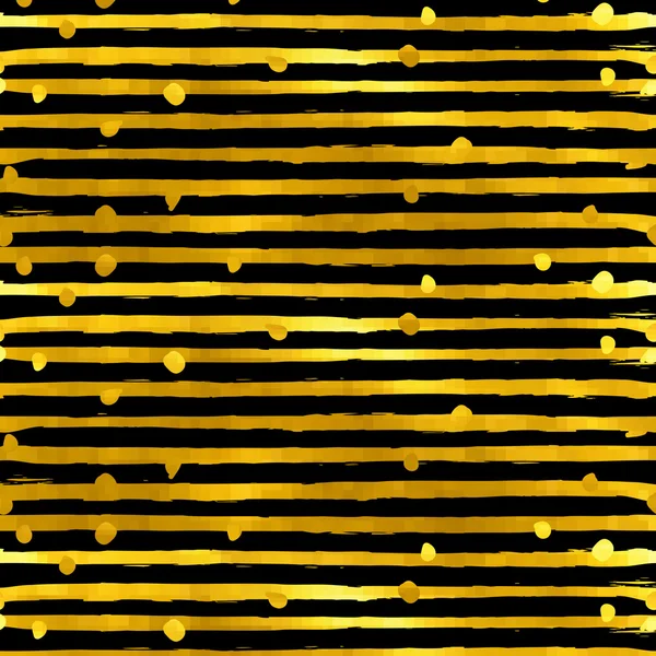 Gold textured seamless mönster av gyllene ränder — Stock vektor