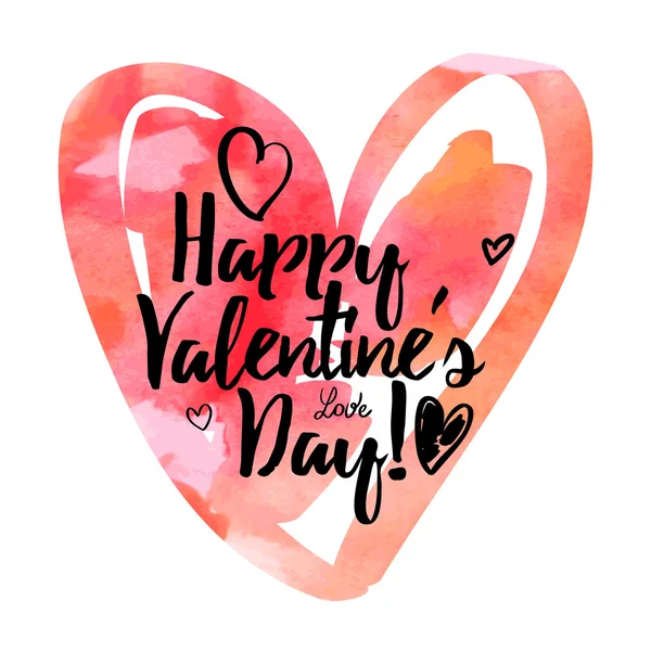 Dia dos Namorados corações caligrafia — Vetor de Stock