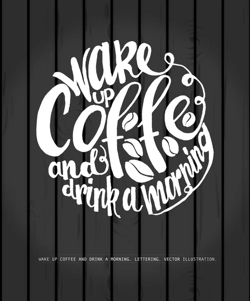 Póster de pizarra Lettering Coffee — Archivo Imágenes Vectoriales