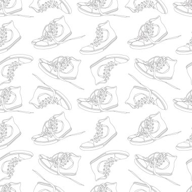 Vintage seamless modeli spor ayakkabı