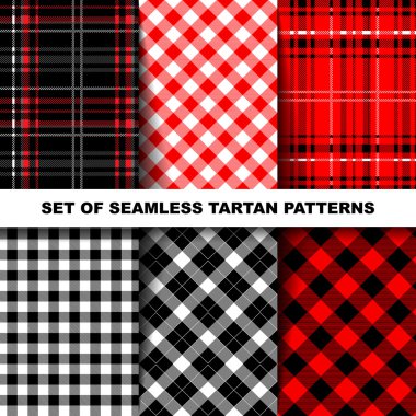 Dikişsiz tartan desenleri. 