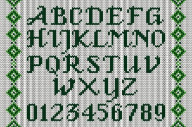 Alfabe örme vintage