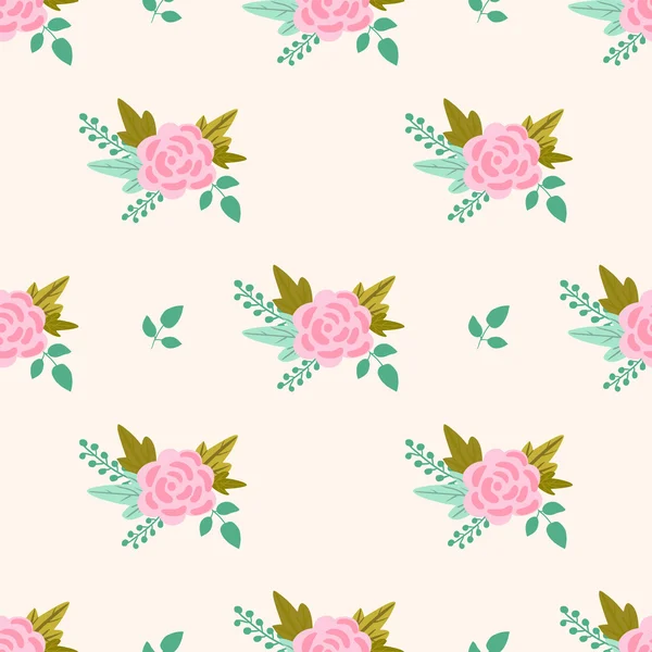 Fondo de garabato floral sin costuras. — Vector de stock