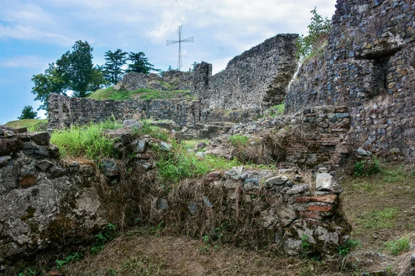 佩特拉堡垒的废墟 免版税图库图片