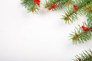 Fotokopi alanı olan bir Noel. Noel ahşap arka plan manzarası.