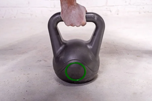 Kettlebell Närbild Aktiv Livsstil — Stockfoto