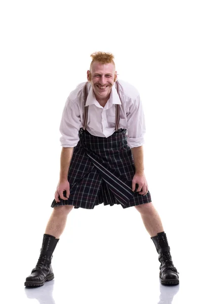 Funny Scotsman isolated on white — Stock Photo, Image
