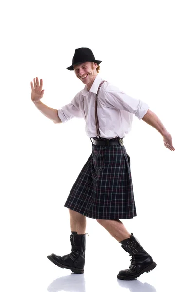 Funny Scotsman isolated on white — Stock Photo, Image