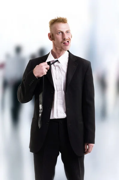 A man in a suit isolated — Stock Photo, Image