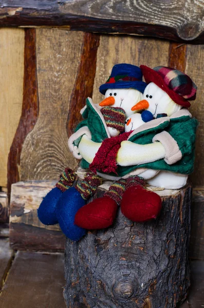 Schneemänner, Weihnachtsdekoration — Stockfoto