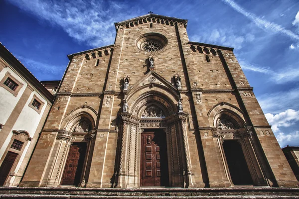 Дуомо ді гарячими Ареццо К'єза кафедральний собор собор Ареццо — стокове фото