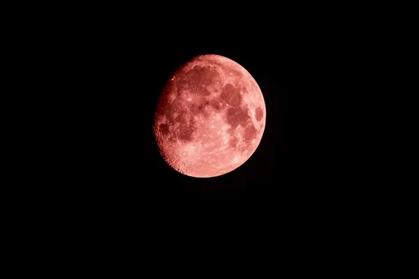 Moon fullmåne halvmåne lunar astrofotografering luna luna piena mezza luna luna quasi piena — Stockfoto