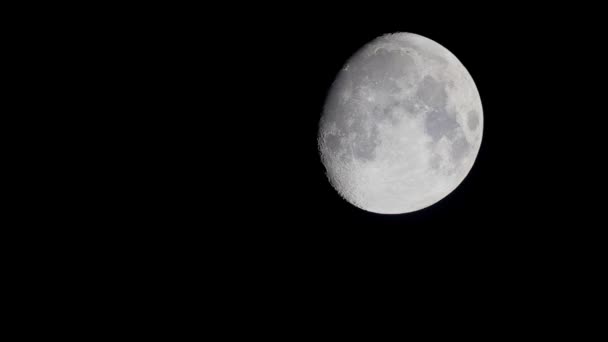 Księżyc pół księżyca Pełnia księżyca astrofotografii luna luna piena mezza luna luna quasi piena — Wideo stockowe