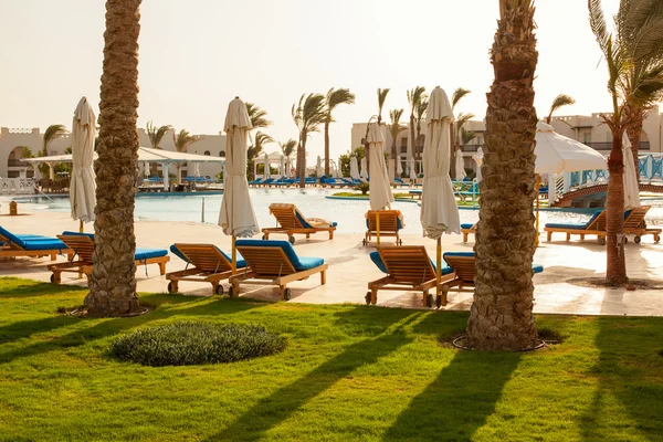 El descanso en el hotel, paisaje egipcio —  Fotos de Stock