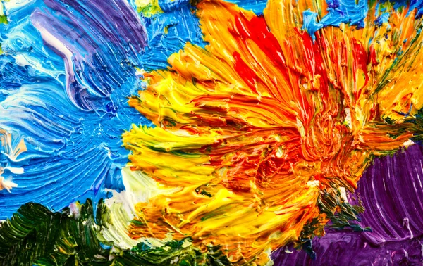 Sfondo astratto. Pittura ad olio - fiori — Foto Stock