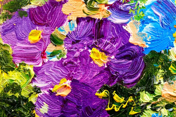 Abstrakt bakgrund. Oljemålning - blommor — Stockfoto